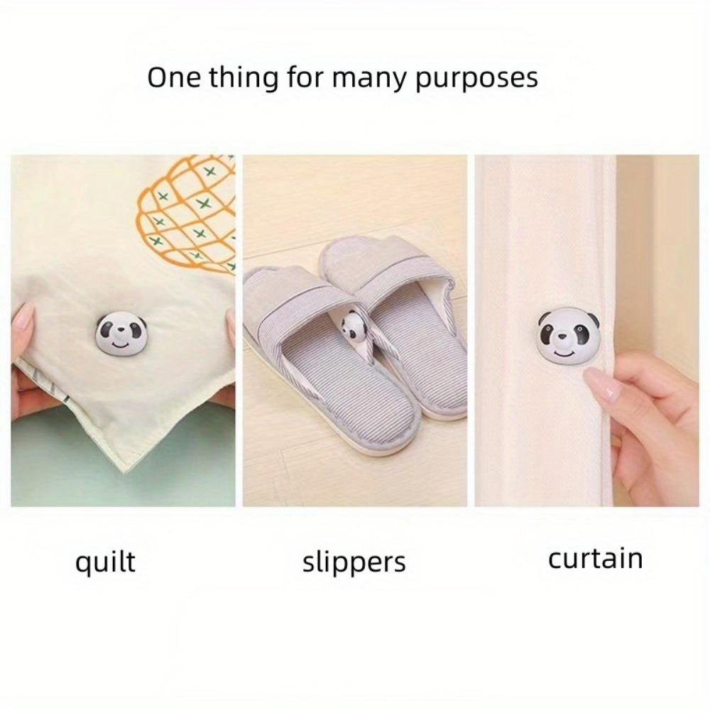 Panda Quilt Retainer Clips - Anti-slip Fixing Buckles for Bedding - 8 Pieces Set - Suitable for Sofa Cushions and Quilt Covers