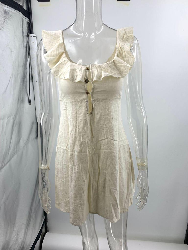 2024 European & American Sexy Ruffle Camisole Dress for Women