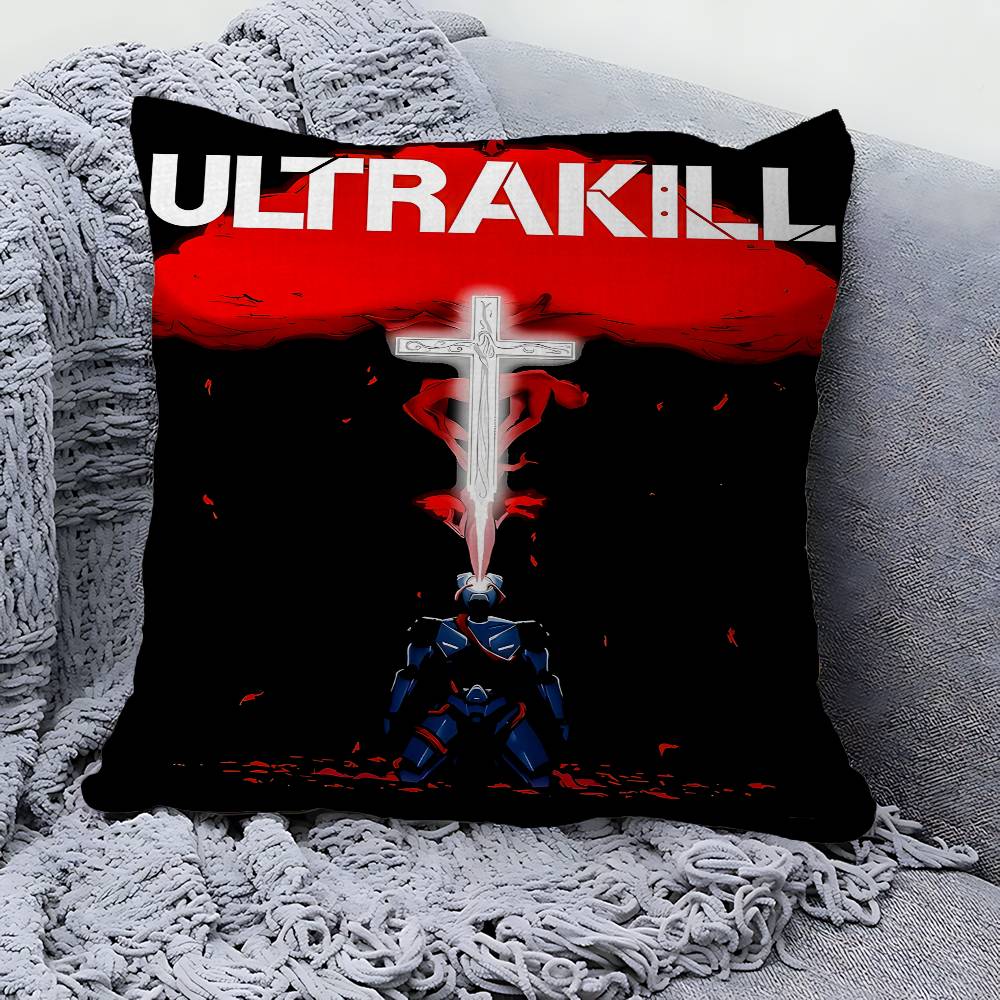 Poduszka do gry ULTRAKILL Poduszka Anime Poszewka na poduszkę na sofę/łóżko Poszewka na poduszkę x cm Moda