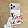 Cute Snoopy hug Charlie friend Holder Phone Case For iPhone 11 12 13 14 15 16 17 Pro Max Plus Funny Snoopy bracket TPU Cover