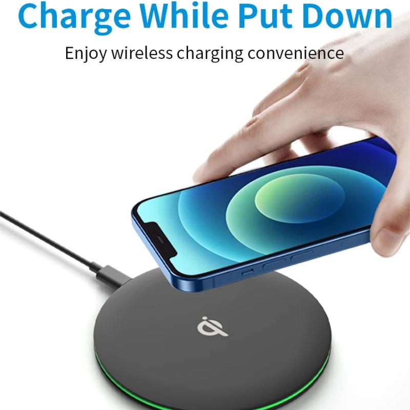 Universelles Mobiles Drahtloses Ladegerät Qi EPP 15W Schnell Tragbares Ladegerät Schnellladung für IPhone 12 Pro Max Samsung Note 20