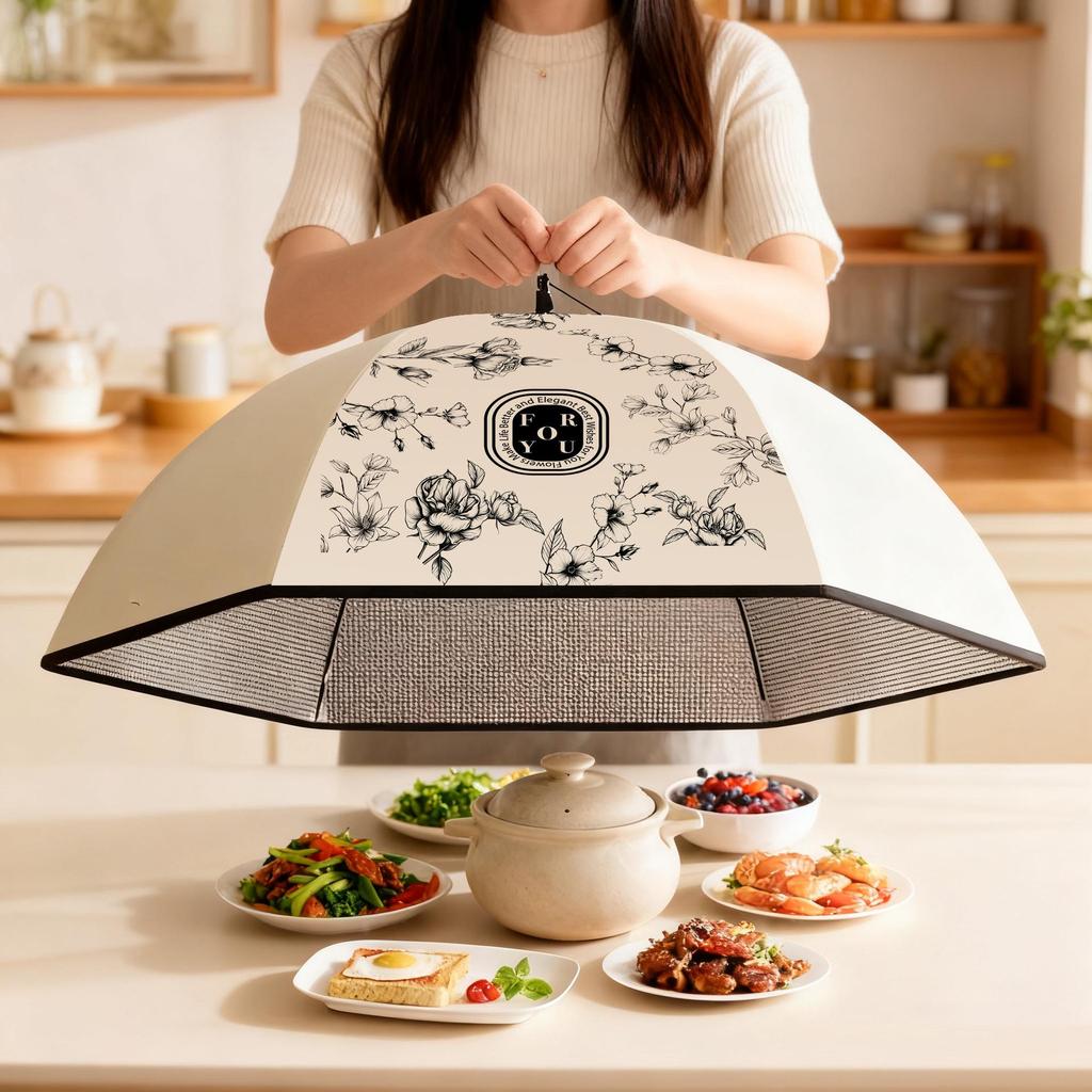 2025 Foldable Insulated Food Cover: Anti-Fly, Dustproof, Household Dining Table Protector for Leftover Storage