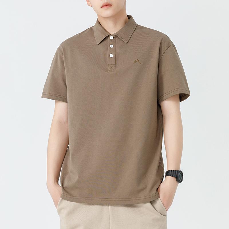 Men's Summer New Loose Short-sleeved POLO Shirt Men's Lapel Thin Short T-top
