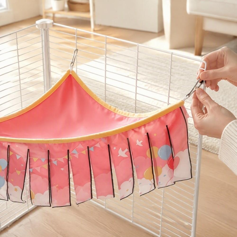 Triangle Shape Double Layer Tassel Nest Soft Comfortable Pet Hammock Hamster Corner Nest Rabbit