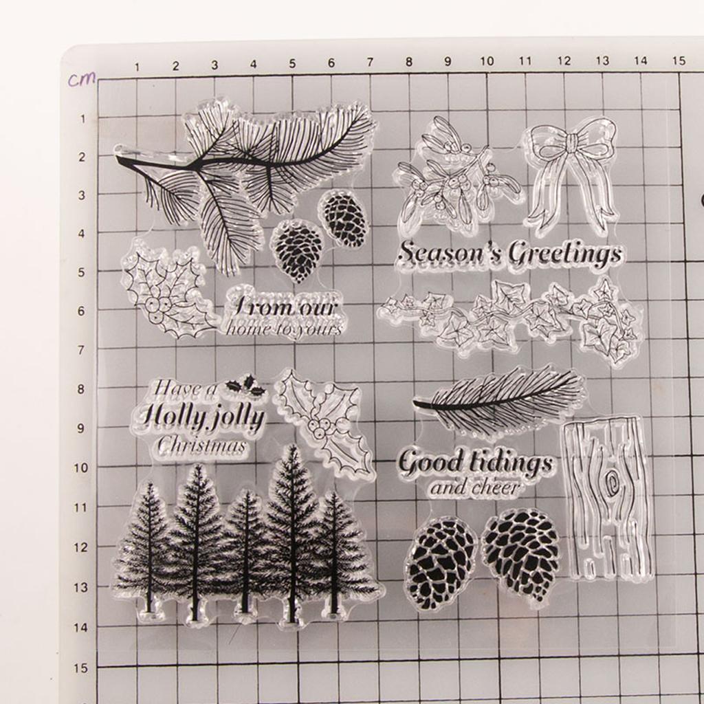 Tree Pinecone Silicone Clear Seal Stamp DIY Scrapbooking Embossing Photo Album Decorative Paper Card Craft Art Handmade Gift