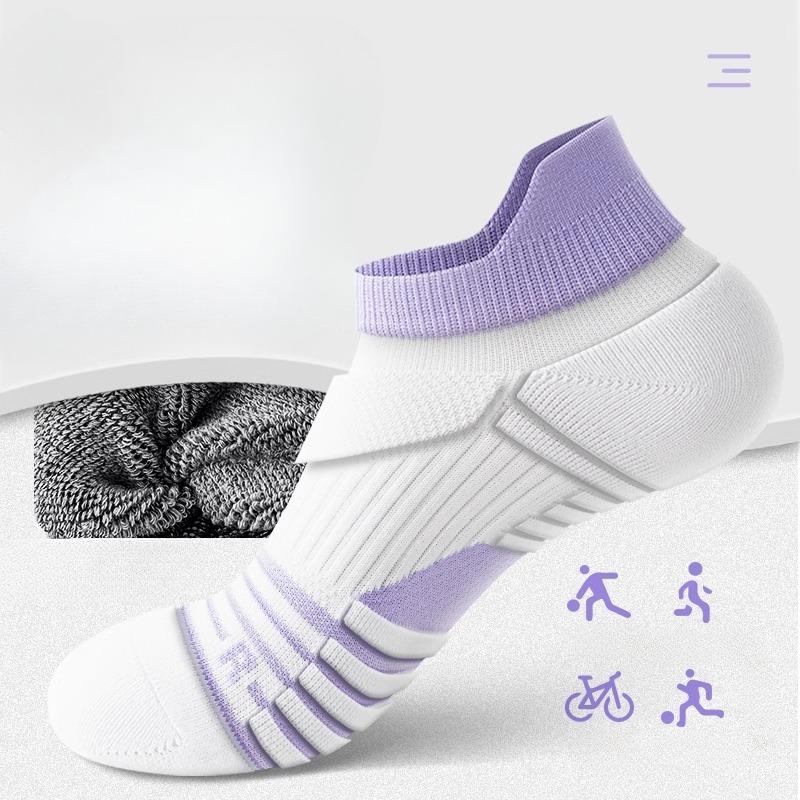 Running Sports Socks for Women, Summer Style, Towel-soled Short Socks, Marathon Long-distance Running Basketball Socks, Yoga Pilates