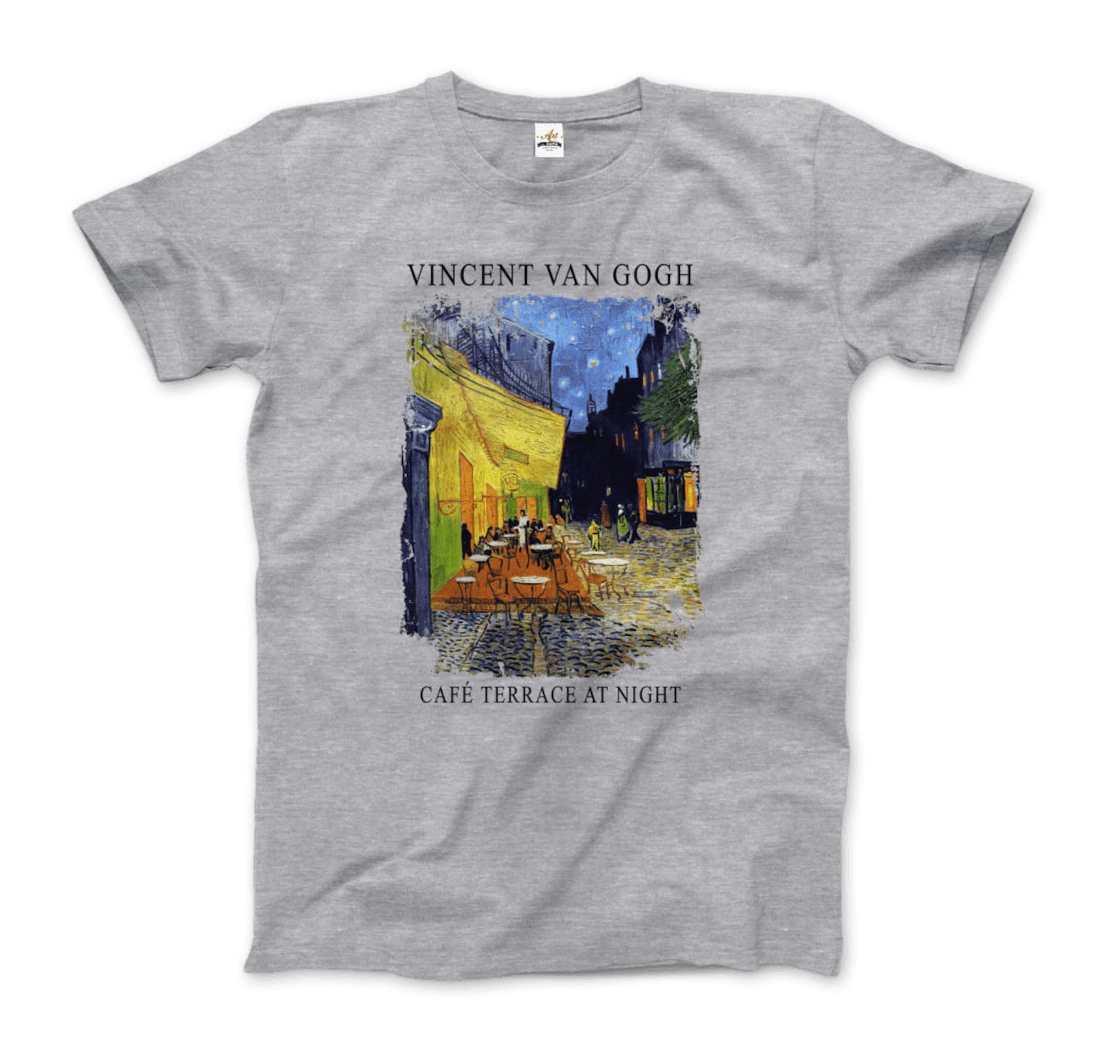 Vincent Van Gogh - Cafe Terrace at Night, 1888 Artwork T-Shirt 4XL