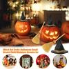 12PCS/Set Mini Witch Hat Crafts Halloween Small Broom Children Miniature Brooms Halloween Decoration for Home Party Wedding