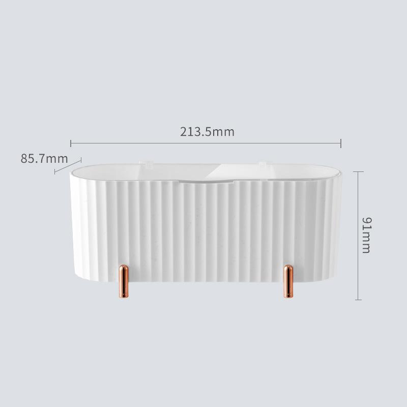 

Cotton Swab Organizer Holder Cotton Pad Storage Box Transparent Remover Paper Makeup Box With Lid Dustproof Desktop Makeup білий