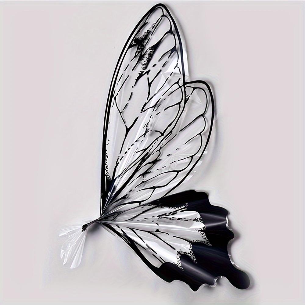 20Sets/40Sheets of Floral Wrapping Paper with Crystal Butterfly Patterns,Waterproof DIY Materials for Valentine'S Day flower box