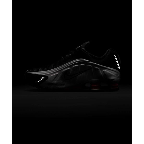 Nike Scarpe da ginnastica da uomo Shox R4 OG Orange Twist Argento Nero Metallico-Argento HQ1988-002