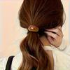 Vintage French-Inspired High-Elasticity Hair Ties for Women - Elegant Solid Color Ponytail Holders, Durable & Comfortable Hair Accessories