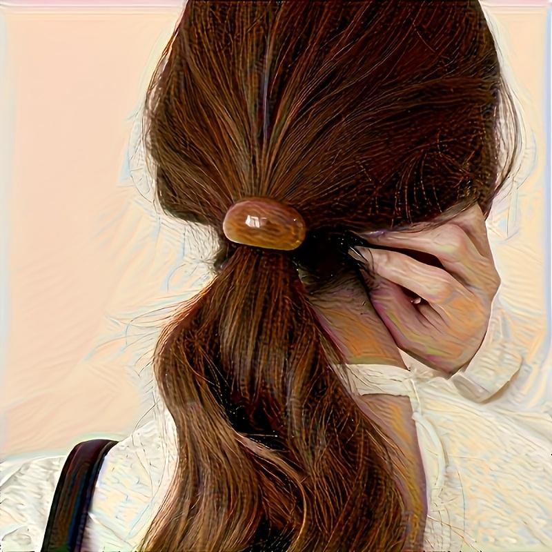 Vintage French-Inspired High-Elasticity Hair Ties for Women - Elegant Solid Color Ponytail Holders, Durable & Comfortable Hair Accessories