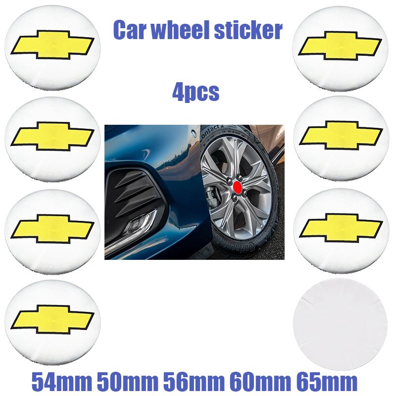 4pcs New 54mm 50mm 60mm 56mm 65mm Car Wheel Emblem Sticker Wheel Center Hub Cap Auto Rim Refit Badge Covers Sticker Accessories
