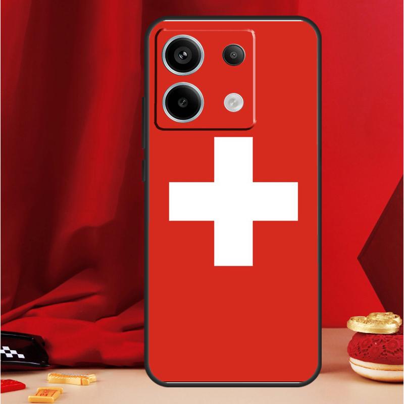 Switzerland Swiss Flag Case For Xiaomi Redmi Note 9 10 11 12 13 Pro Plus 9S 10S 11S 12S Redmi 12 10C 9C 13C Coque