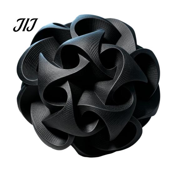Versatile Office Desk Accessories 3D Printed Geometric Hollow Sphere Sculpture, Abstract Twisted Flower Fine Craftsmanship Decor Ball Ornament, Modern