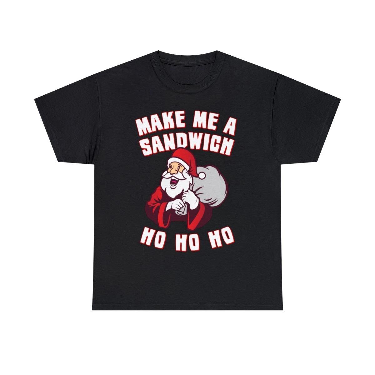Make Me A Sandwich Funny Santa Graphic Tee Shirt, S-5XL 4XL
