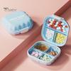 Travel Medication Box Portable Pill Box, with 7 Compartments, Moisture-Proof Dust-Proof Macaron Medicine Organizer, for Daily Use And Elderly Colorful