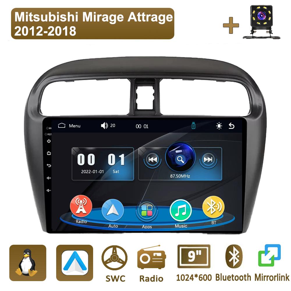 

Icreative Car Radio Multimedia MP5 Player Head Unit Stereo BT For Mitsubishi Mirage Attrage 2012-2018 чёрный