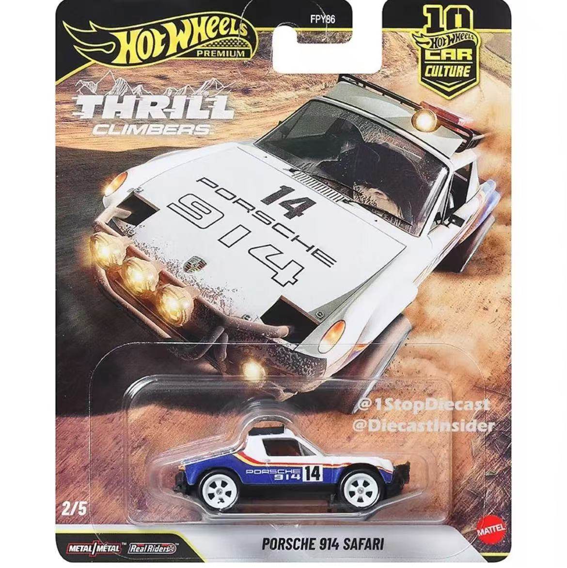 

In Stock Hot Wheels FPY86 Power Trip & Premium Thrill Climbers Collector Set Subaru Porsche Lancer Evo Diecast Car Model Gift