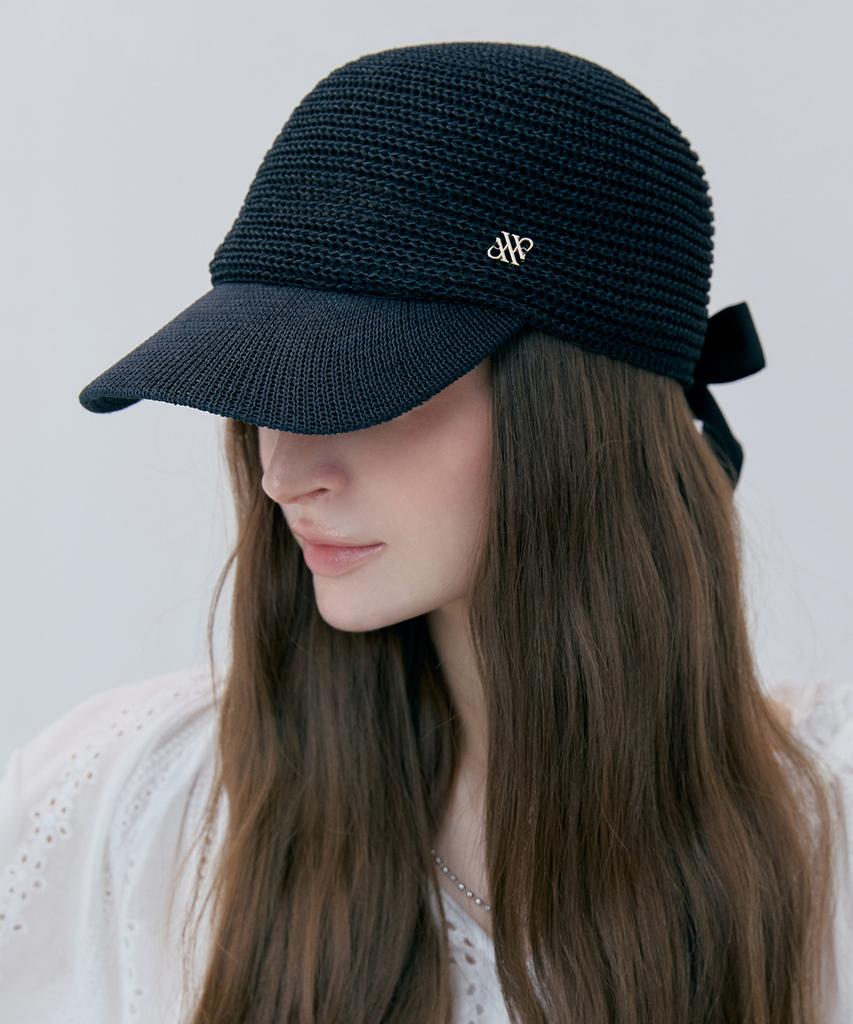 Mineti Branch Knit Ribbon Ball Cap Y 10726 Cmt