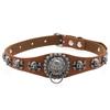Skull & Lion Pendant Choker, Unisex Punk Leather Hanging Ring Clavicle Necklace