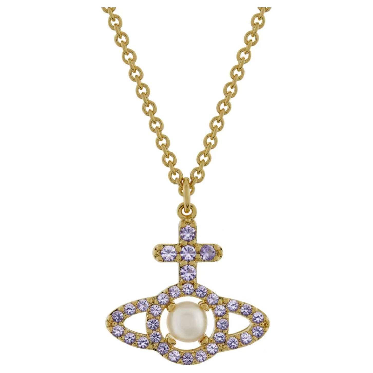 

Vivienne Westwood Inlaid Decorative Alloy Necklace Women necklaces Gold 630203ARJ24S165 Basic Packaging-Dust Bag+Box