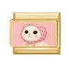 Vintage Pink Strawberry Watermelon Cat Dog Star Butterfly Golden Charm Links 9MM Stainless Steel Bracelet DIY Making Jewelry