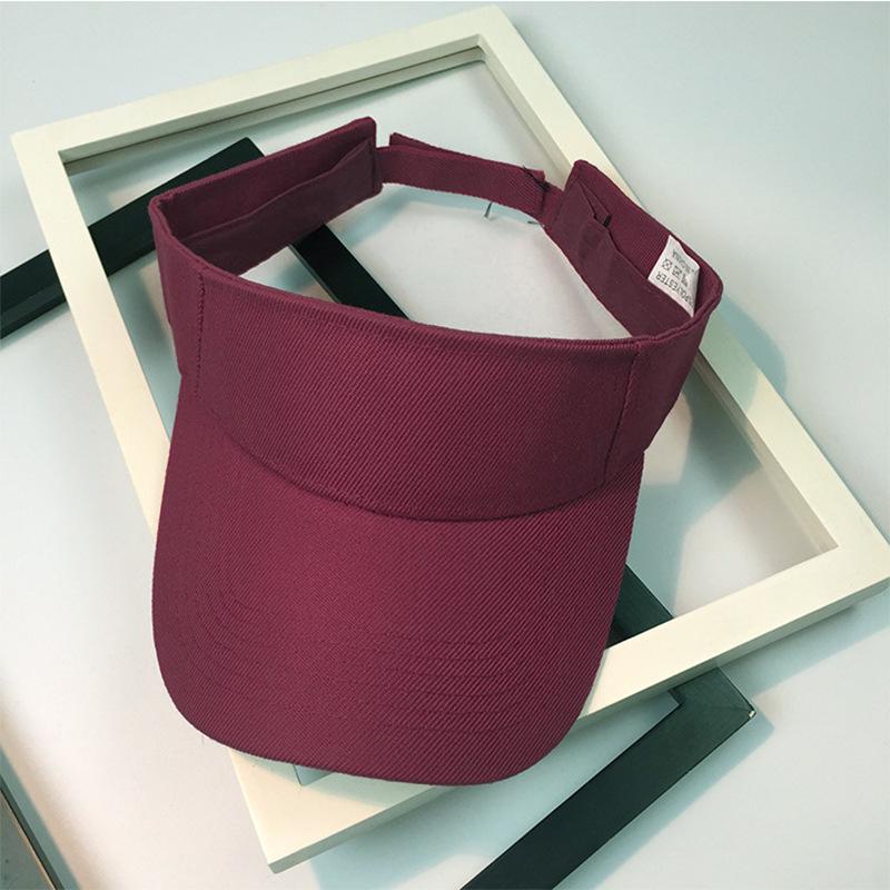 Korean Women's Quick-Dry Sports Visor: Solid Color, Sun Protection for Summer