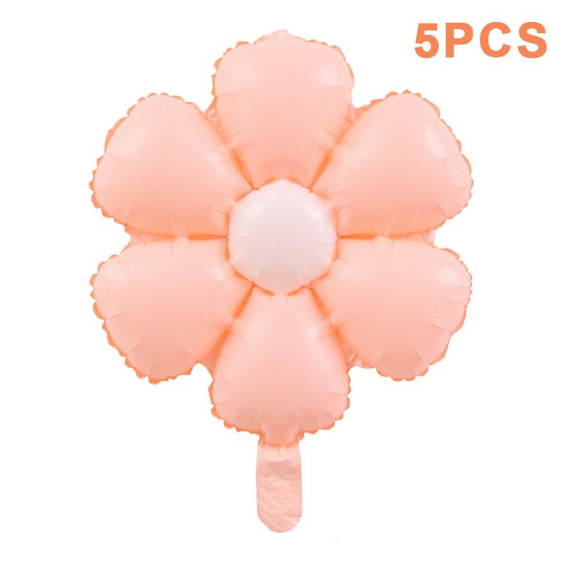 5Pcs/Set Candy Color Daisy Balloon Sun Flower Foil Balloons Photo Props Wedding Birthday Party Decorations
