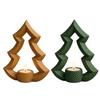 Decorative Table Centerpieces 2Pcs 3D Printed Christmas Tree Candle Holder, Hollow Candlestick Stand for PLA Holiday Decor, Minimalist Holder Festive
