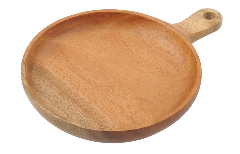 Captain Stag UP-2680 Wooden Utensils, Utensils, Curry Plates, Plates with Handles, 20cm Wood Breath