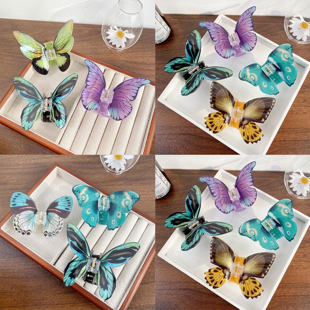 Søt og Fargerik Sommerfugl Hårklemme Elegant Dame Spenne Fjærklemme Hodeplagg Sommer Temperament Hårklype