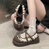 Fashion Mouth Thick Sole Single Shoe for Women's Spring New Style Simple Comfortable Versatile Small Leather Shoes Daily Casual
