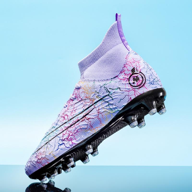 High-top football shoes men's broken nails and long nails children's primary and secondary school students' youth competition training shoes
