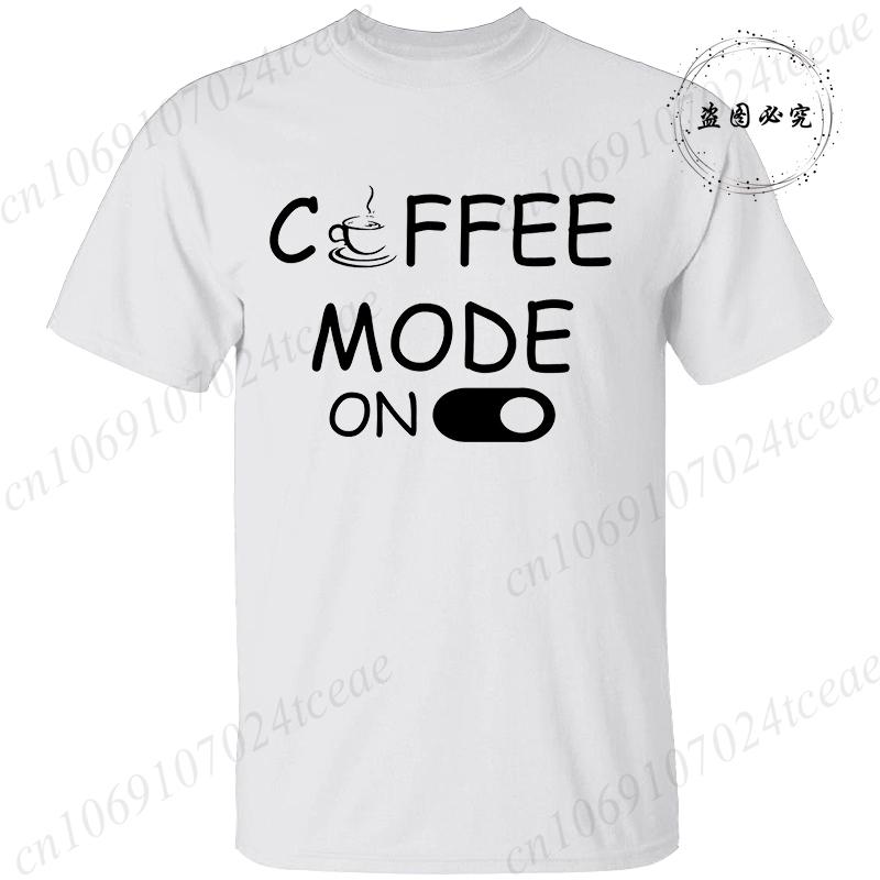 New Men's T-shirt Classic Short Sleeved Shirt COFFEE ECG EKG Summer Top Casual T-shirt CAFFEINE MEME Casual Women Tee Shirt Tops
