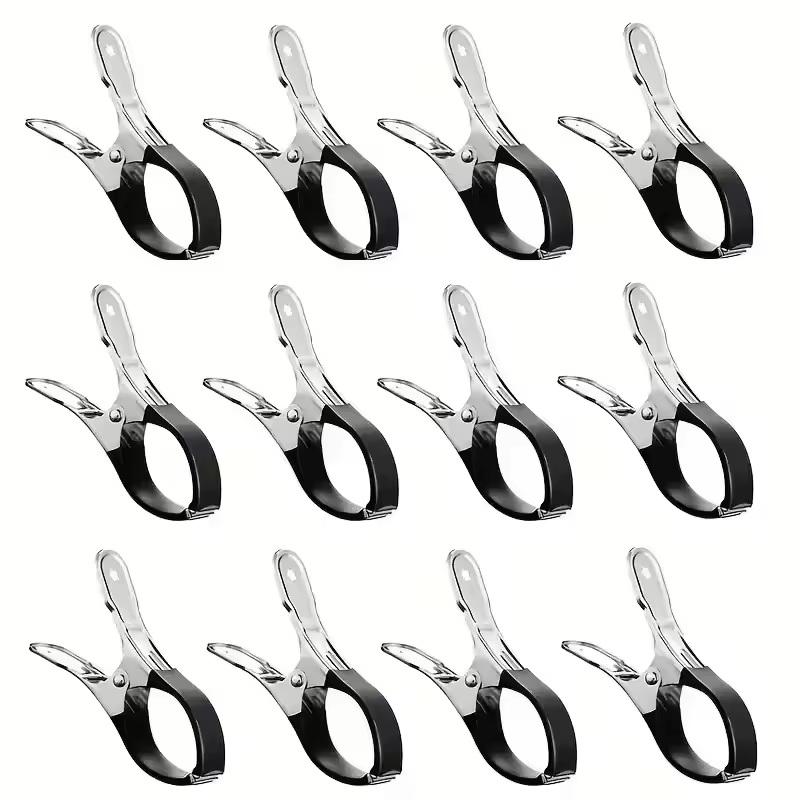 Pool Cover Securing Clips 6/12 Pcs Durable Stainless Steel with Blue Plastic Handle Easy to Install for Outdoor Pool Winter Cover