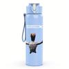 1PC Male back view arms raised print 750ml colorful plastic sports water bottle leakproof pop up lid with straw for outdoor work home use