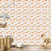 Foxes Wallpaper White and Light Gray for Living Room and Bedroom 50x1000