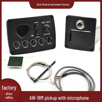 3-Band Akustikgitarren-Tonabnehmer & EQ mit Mikrofonplatine (Modell AW-18M)