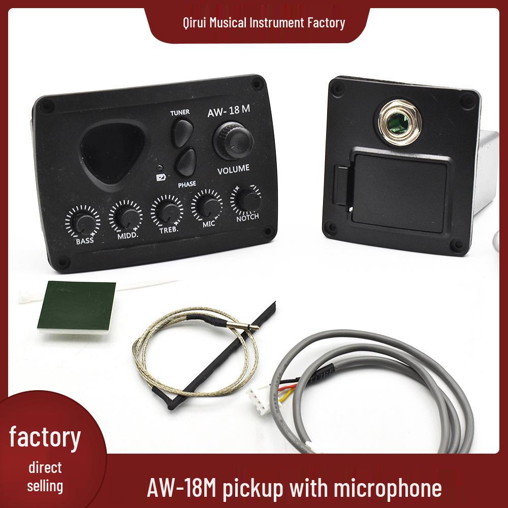 

3-Band Acoustic Guitar Pickup & EQ with Microphone Board (Model AW-18M)