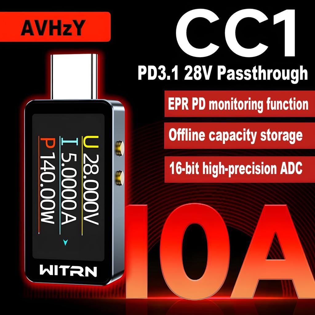 USB Power Meter PD Tester Digital Multimeter Current Tester Voltage Detector DC 36V 6A 3.1 Type-c
