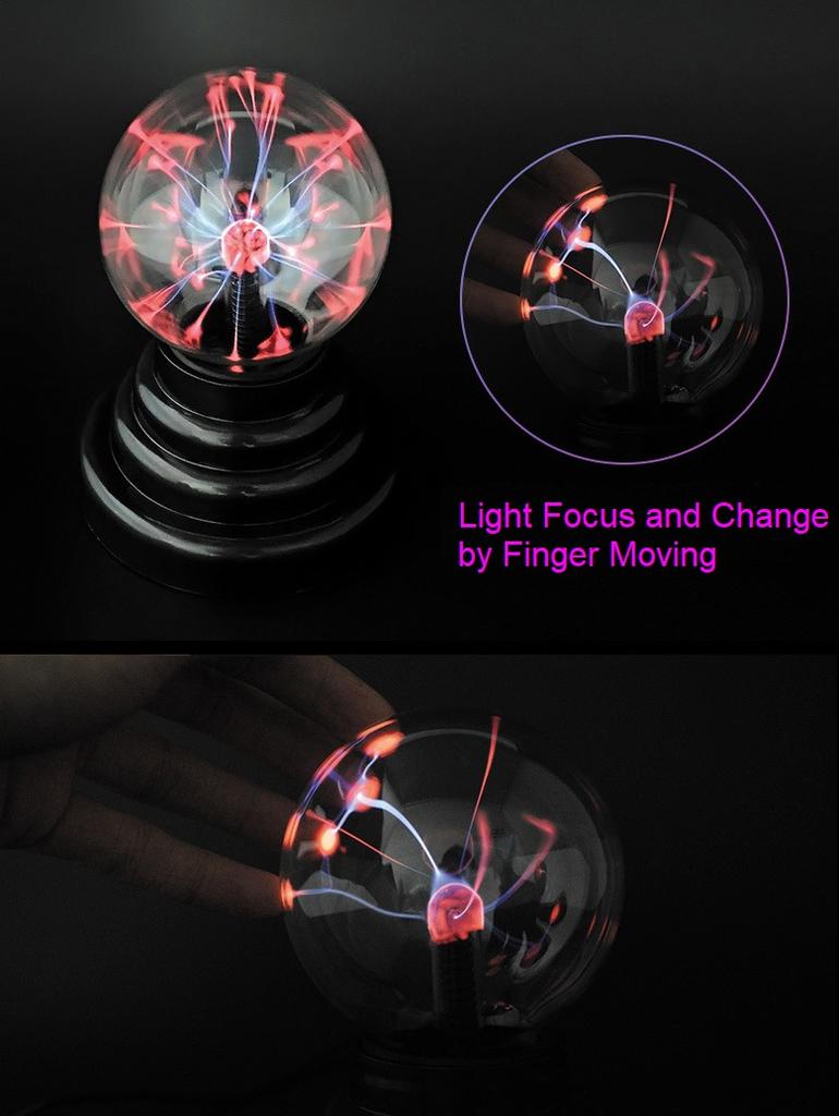 Voice Control Plasma Lamp Light 5inch Nebula Sphere Globe Novelty Gift LED Plasma Ball Light