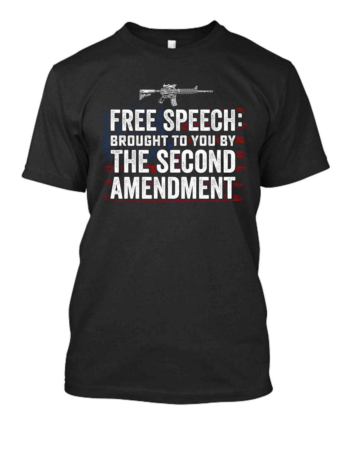 Свобода слова 2-я поправка Новая мужская рубашка AR15 Поддержка США Molon Labe Права на оружие 4XL