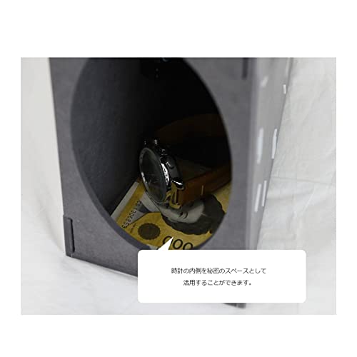 Chikei Kobo Gray Wood Double Sided Wall Clock Stylish Interior Present Housewarming Design Natural Wooden