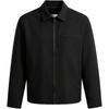 Casual Commuter Classic Structured Zip Collar Jacket Shirt Men Jacket Space-Black J326629
