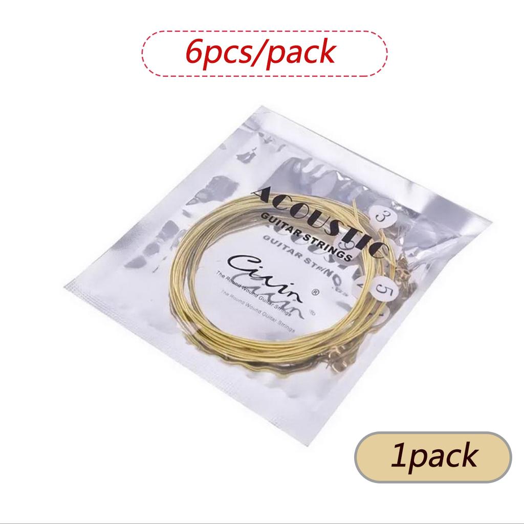 Universal Acoustic Guitar String Brass Hexagonal Steel Core Strings for Musical Instruments Guitars Strings Guitar Part