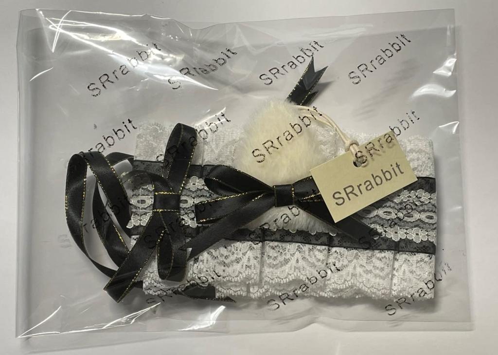 3WAY Cat Ear Head Dress Lolita Cat Ears Super Cute Cat Ears Maid Headband Ribbon Cosplay Cosplay lolita [SRrabbit] (Light Blue)