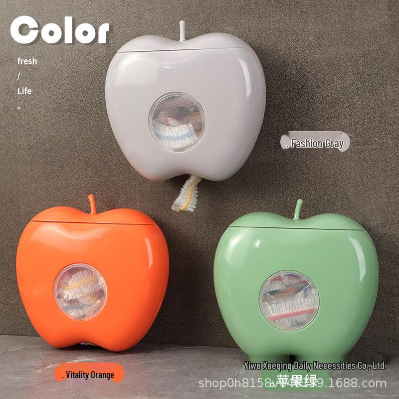Wall-Mounted Punch-Free Storage Box for Kitchen Wraps & Garbage Bags