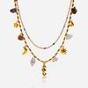 Stainless Steel Oil Drip Necklace Boho Style Ocean Style Necklace  Choker Necklace